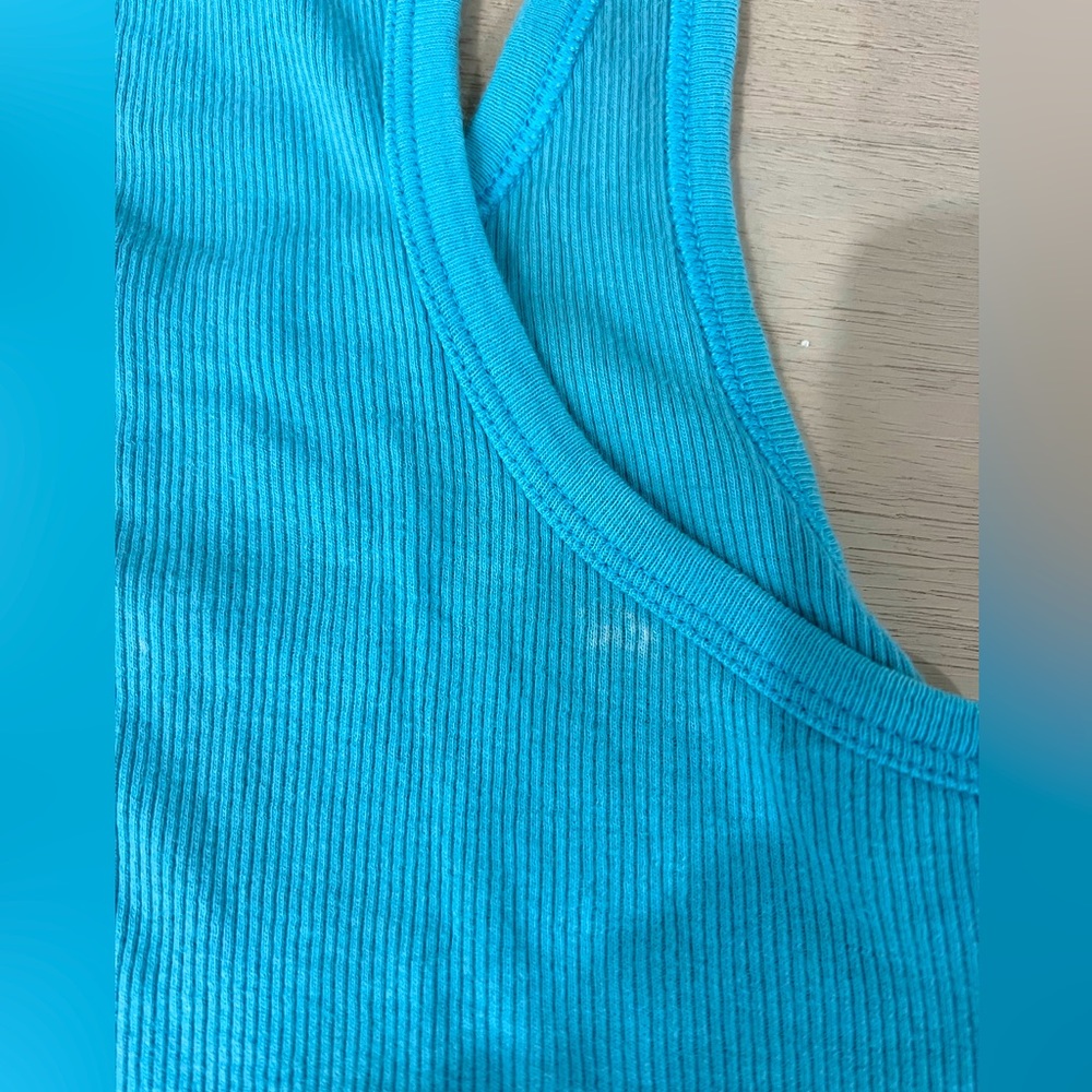 Victoria’s Secret tank top cut crop top blue size small - Picture 4 of 6